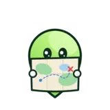 Pinny with a map